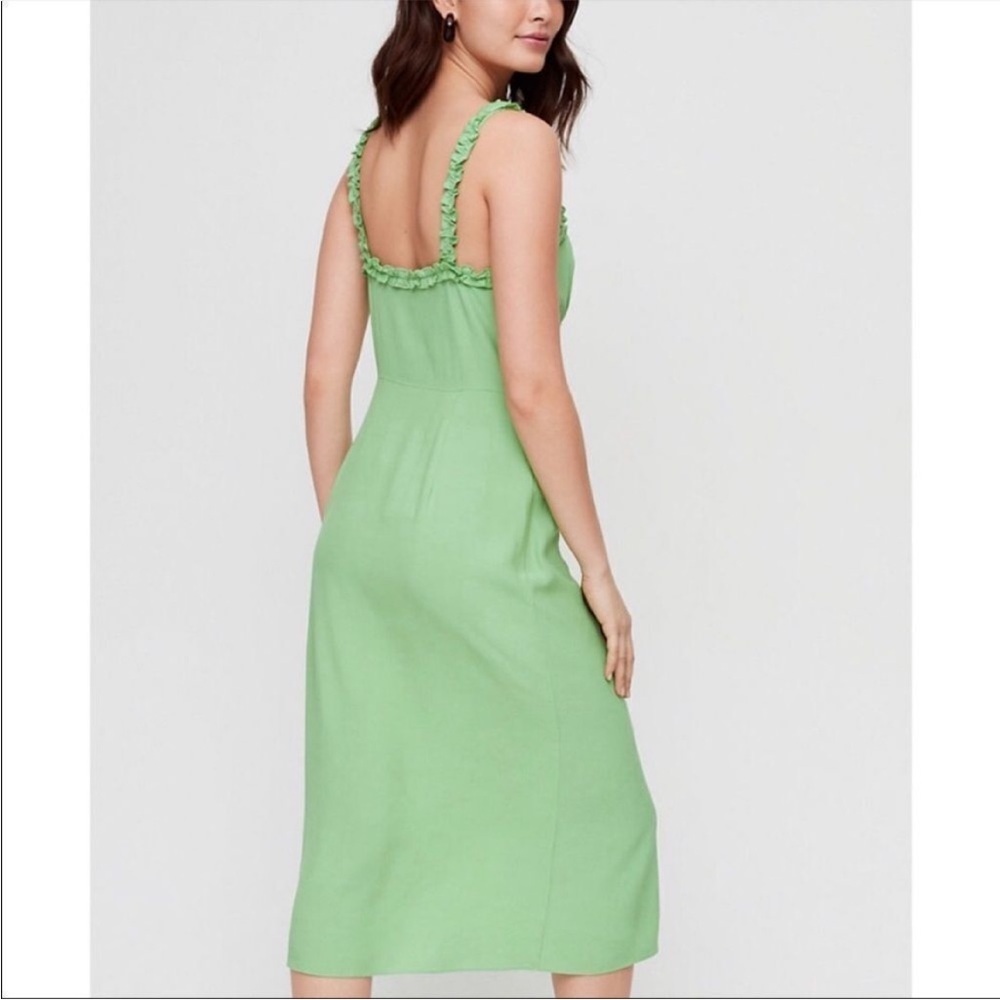 Aritzia Wilfred Lealia Ruffle Midi Dress Size 4 - Picture 11 of 12